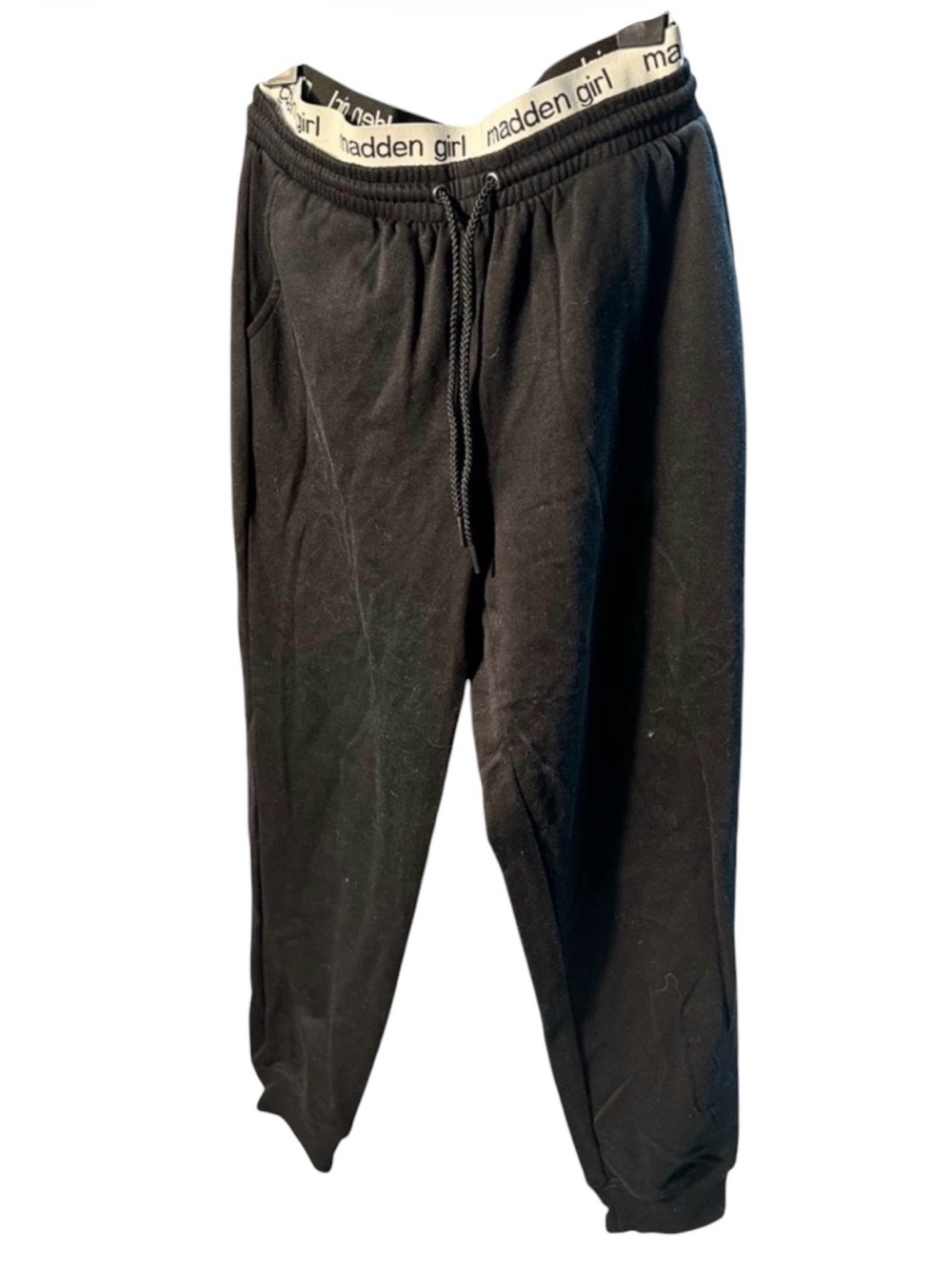 Madden Girl Black Elastic Waist Joggers / Size S